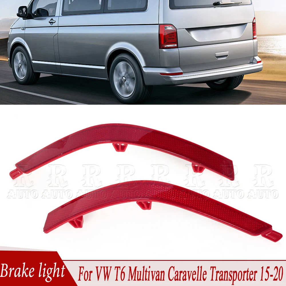 Brake Light Rear Bumper Reflector Lights Stop Lamp Cover Fog Lamp Shell For VW T6 Transporter Multivan Caravelle 2015-2019 2020