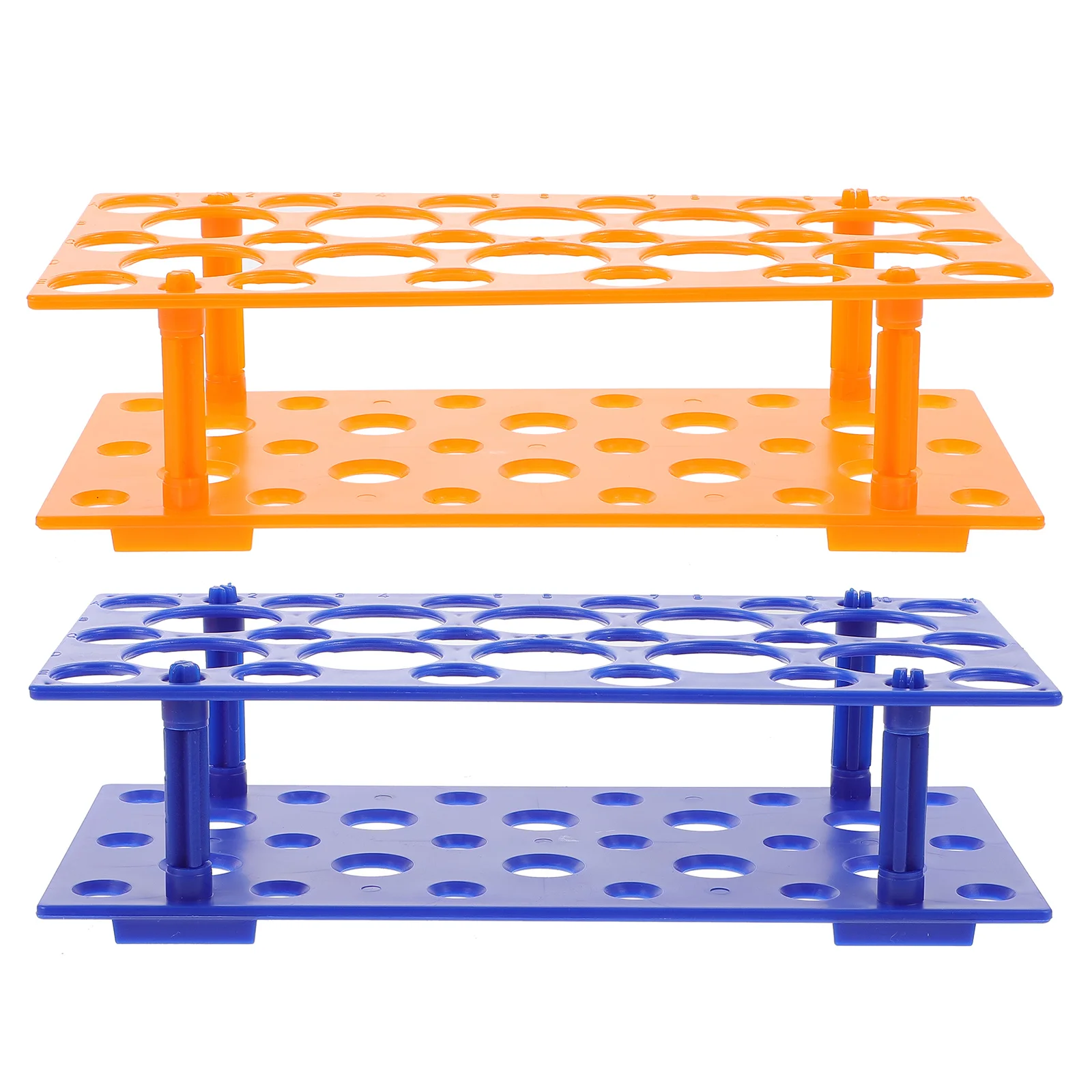 2 Pcs Test Tube Stand Rack Holder Centrifuge 28 Well Racks Detachable Plastic Stands Laboratory Supplies