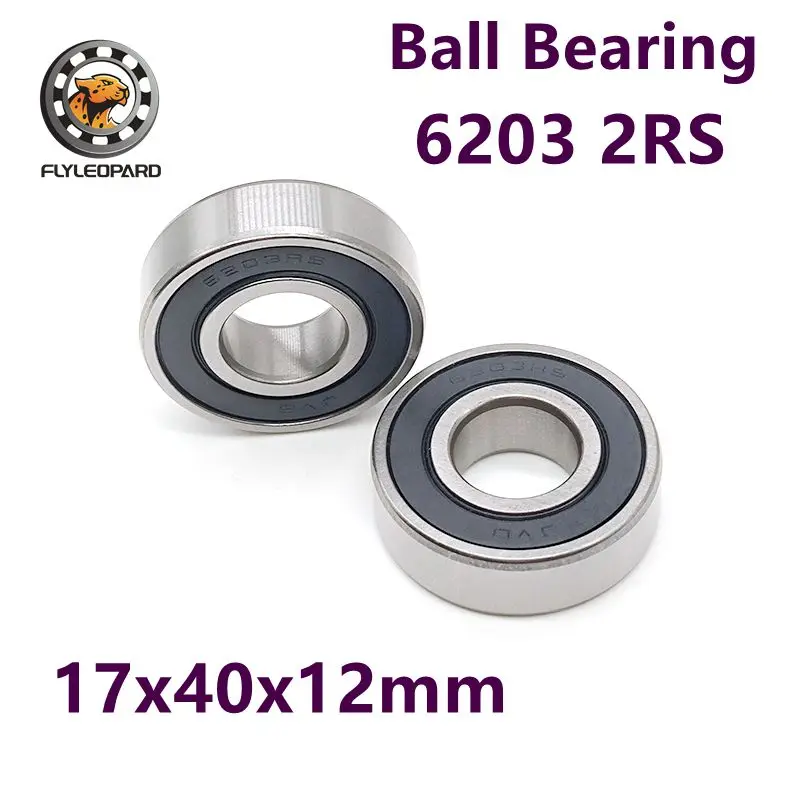 

（2PCS） 6203RS 17X40X12mm Ball Bearing - Double Rubber Seal ABEC-7 for Small Electric Motors and Power Transmission Equipment