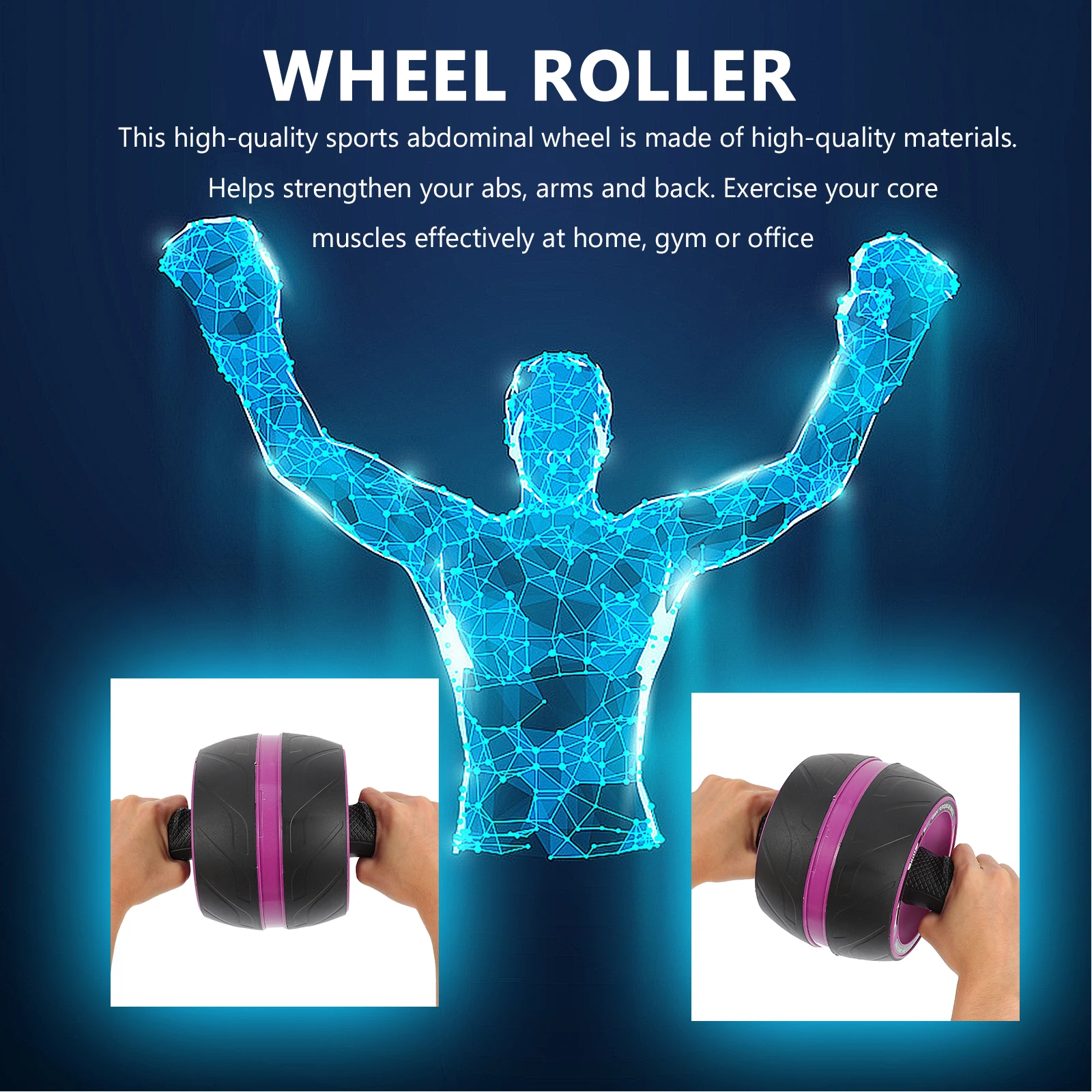 

Ab Wheel Home Workout Equipment Abdominal Roller Automatic Exercise for Trainer Abs Fitness