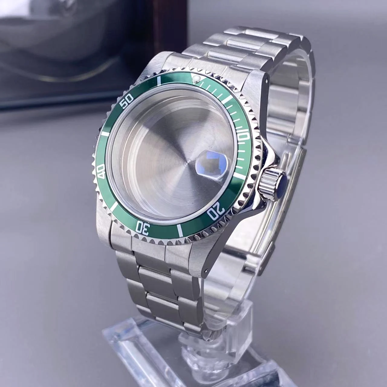 39,5 mm NH35 Vintage-Gehäuse GMT/SUB 120-Klick-Lünette Edelstahl Saphirglas für NH35 NH36 Uhrwerk 28,5 mm Zifferblatt Uhrengehäuse – Detail 14