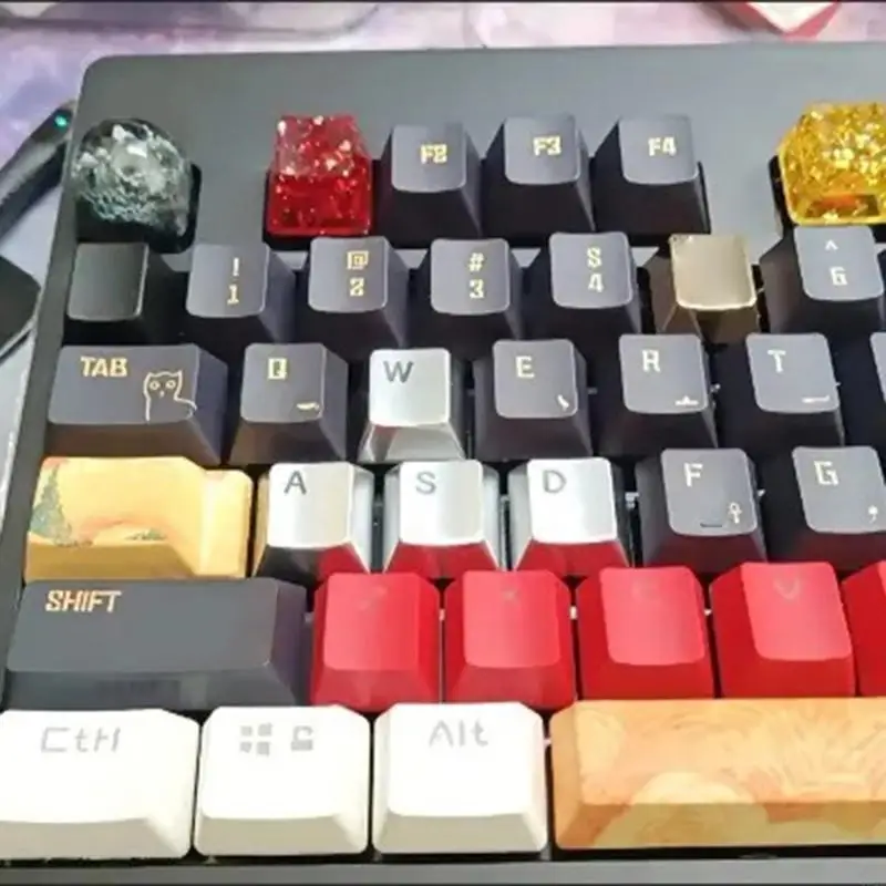 

462E Zinc Alloy Keyboards Keycaaps Machined with Light Etching for Gamers