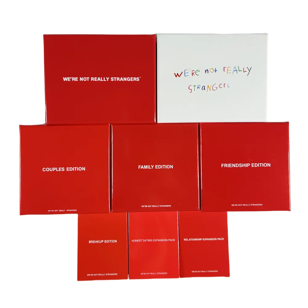 8 Styles WE'RE NOT REALLY STRANGERS - an Interactive Card Game Friendship Family Couples Edition - A Best Friend Party cards
