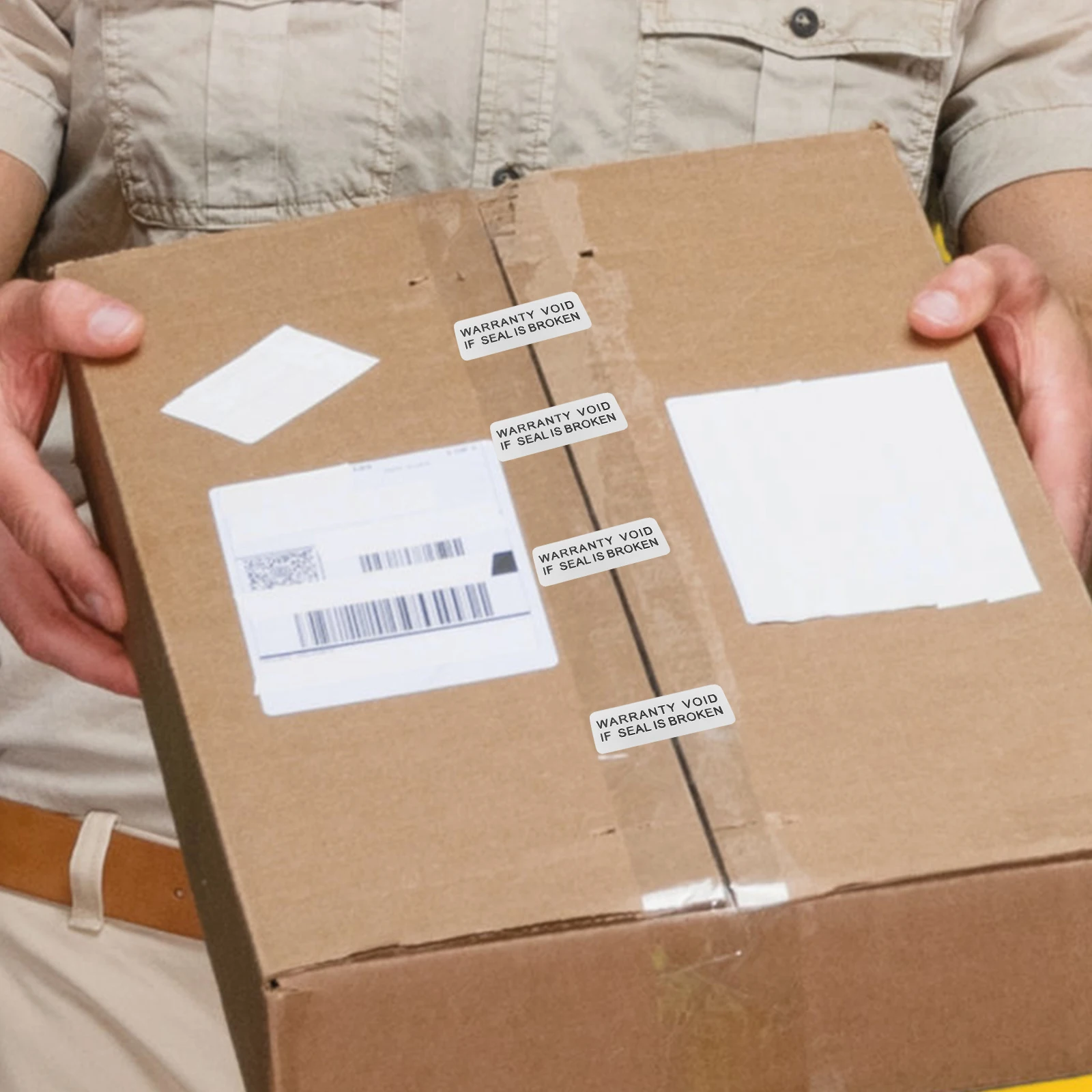 400 قطعة ملصقات تحذيرية مقاومة للماء إذا ختم كسر ملصق باطلة لحماية الشحن ملصق لاصق ملصق ختم الملصق #2