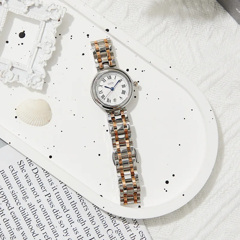 Ladies' Watches Light Luxury Premium Stainless Steel Strap bracelet Waterproof calendar Quartz Watch for women
