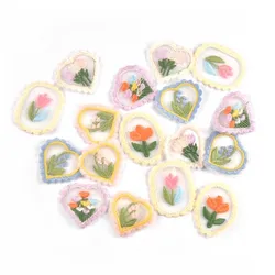 10Pcs/lot 40-50mm Embroidery Lace Flower Appliques for DIY Hat Clothes Sewing Supplies Headwear Decor sew-on Patches cp4035
