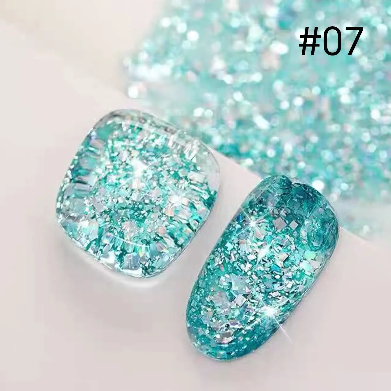 MN 2026 New Super Flash Cube Glitter Series Gel Nail Polish, Skin Brightening Sparkle Sequins Powder Professional UV Nail Gel - view 6