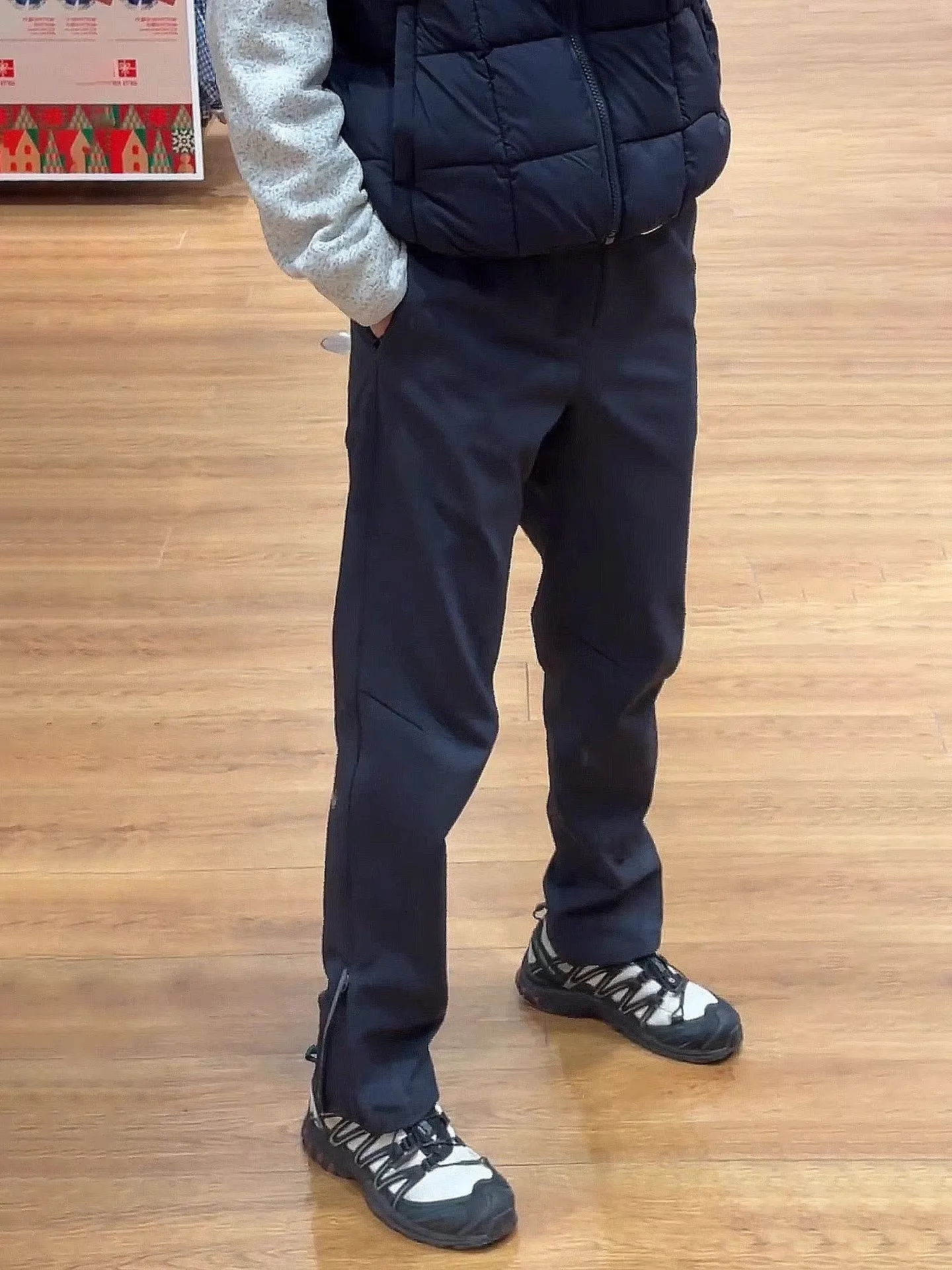 Pantaloni da trekking all'aperto da donna American Sle Pantaloni da lavoro sportivi elastici impermeabili antivento Cerniera laterale Morbido ell