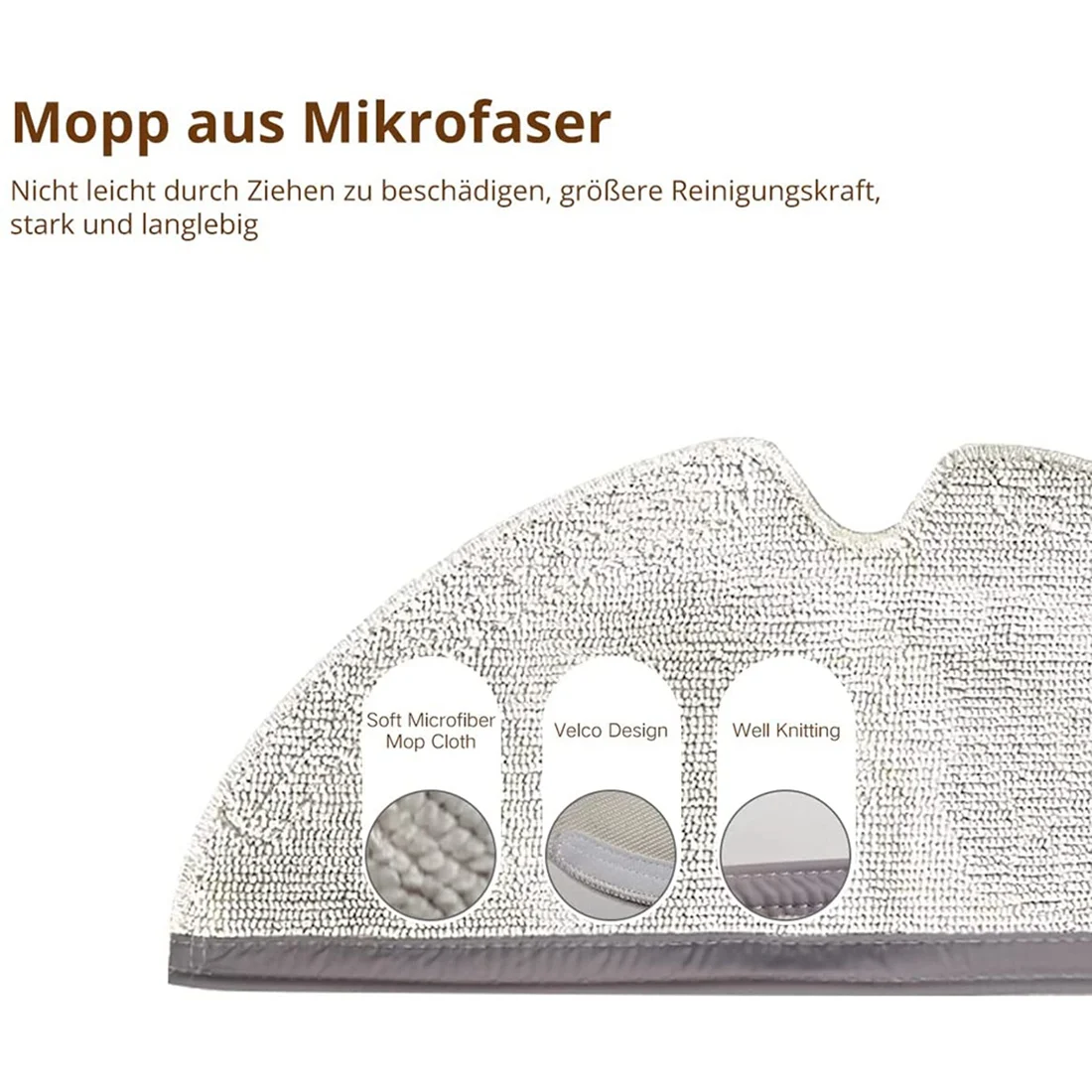 حزمة من 4 فرش بديلة قابلة للغسل للمكنسة الكهربائية Xiaomi Roborock Q7 MAX / Q7 MAX+ Roborock