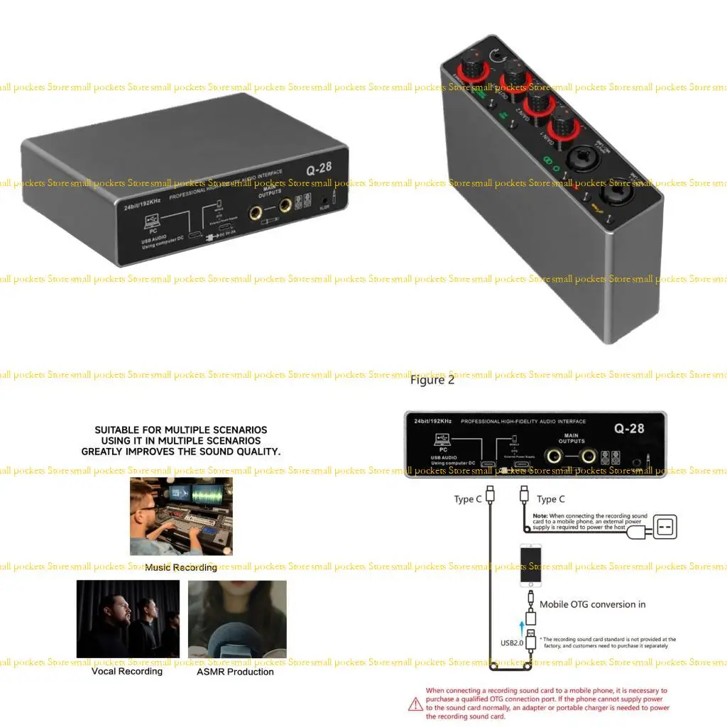R1WD プラグアンドプレイ USB 録音サウンドカード メタルスタジオ品質オーディオインターフェイス