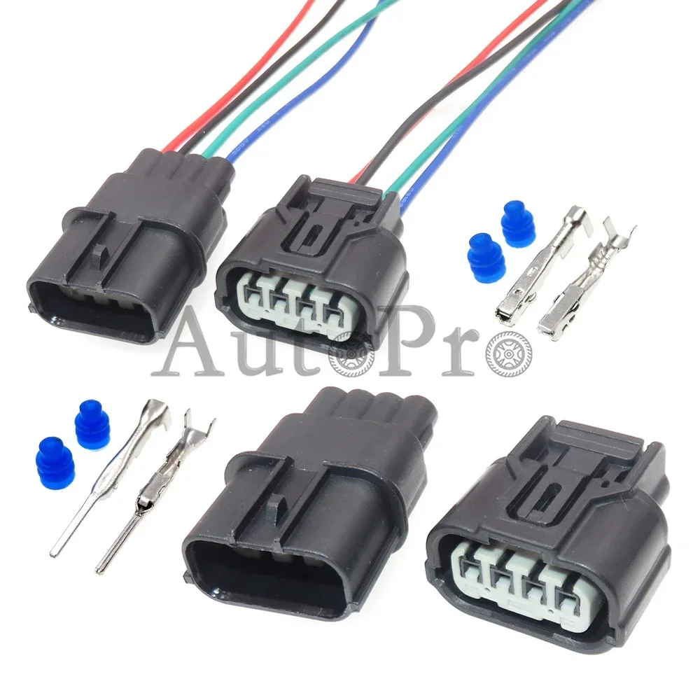 1 Set 4 Hole AC Assembly Car Wire Harness Male Female Docking Socket Auto Parts Automotive Waterproof Connector