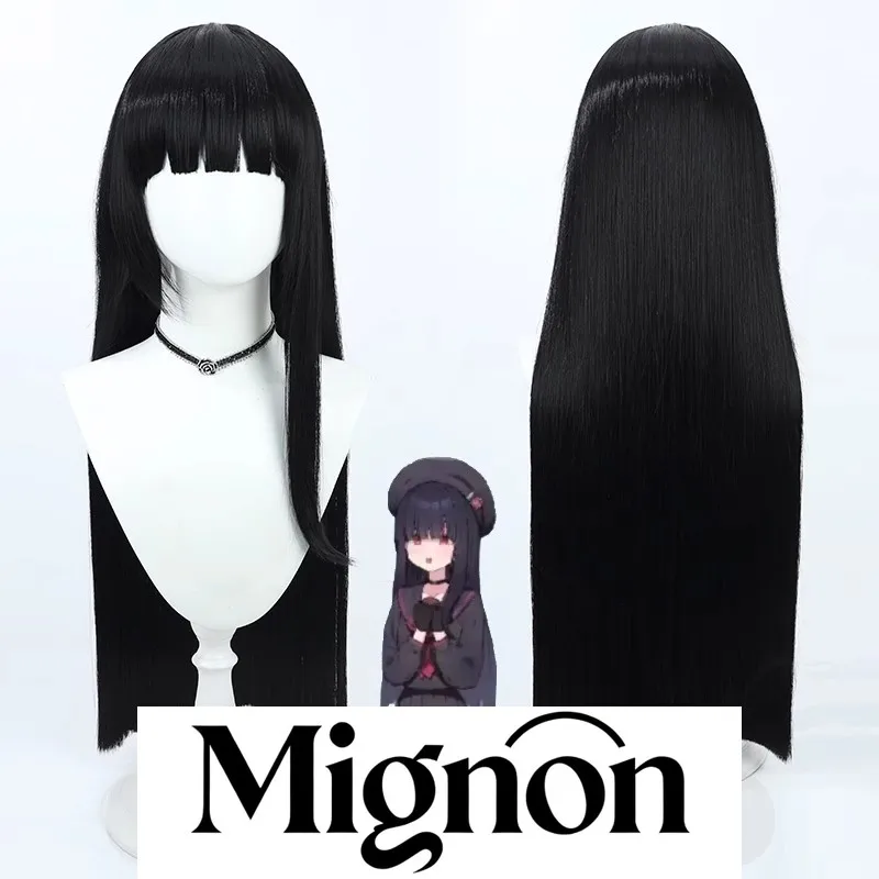 

Blue Archive Zako-chan cosplay wig black long hair silicone scalp Halloween gift