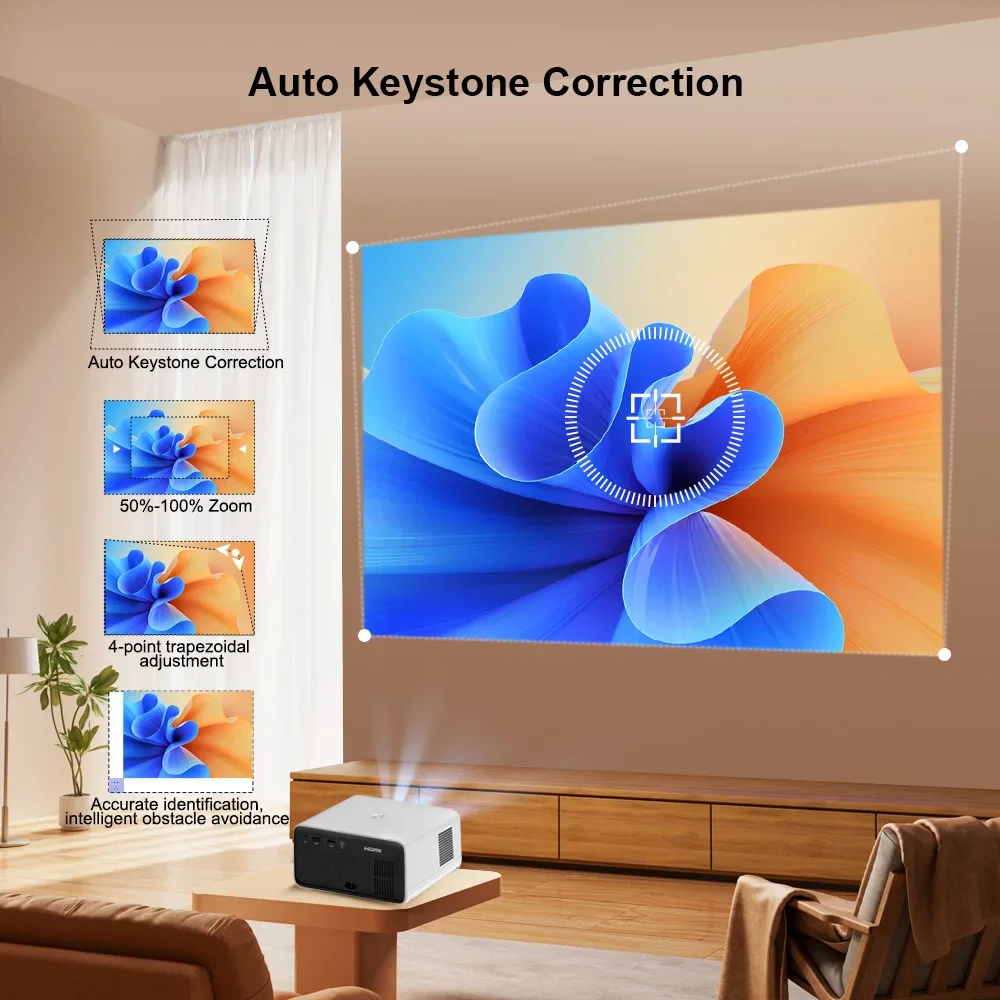 ThundeaL TD85W Full HD 1080P جهاز عرض صغير أندرويد التركيز التلقائي المحمولة شعاع العارض TD85SE 4K المسرح المنزلي في الهواء الطلق