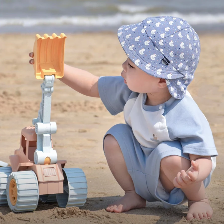 1-częściowy zestaw zabawek plażowych dla dzieci koparka samochód inżynieryjny słoma pszenna może kopć piasek kopanie zabawek samochodzik wyścigowy