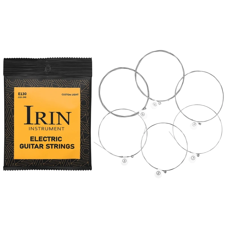 6Pcs Electric Guitar High Carbon Steel Strings Brilliant Sound Quality Strings 10-46 String Guitar Strings