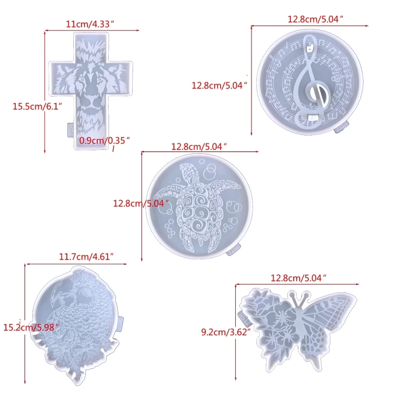Animal Silicone Resin Molds Musical Note Casting Mold Home Decor Crystal Silicone DIY Epoxy Coaster Mould Making Tool