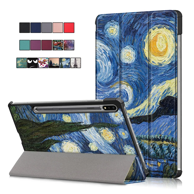 

Tablet Cover With Pencil Holder For Samsung Galaxy Tab S7 FE Case 12.4 2021 SM-T730 SM-T736 For Samsung Tab S7 Plus Cover S7+