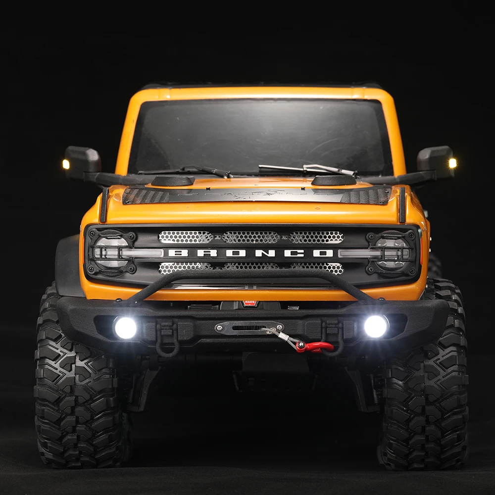 For 1/10 Rc Crawler Car Axial Scx10 Iii Trax Trx4 Bronco Can Be Installed Winch Widened Front Bumper