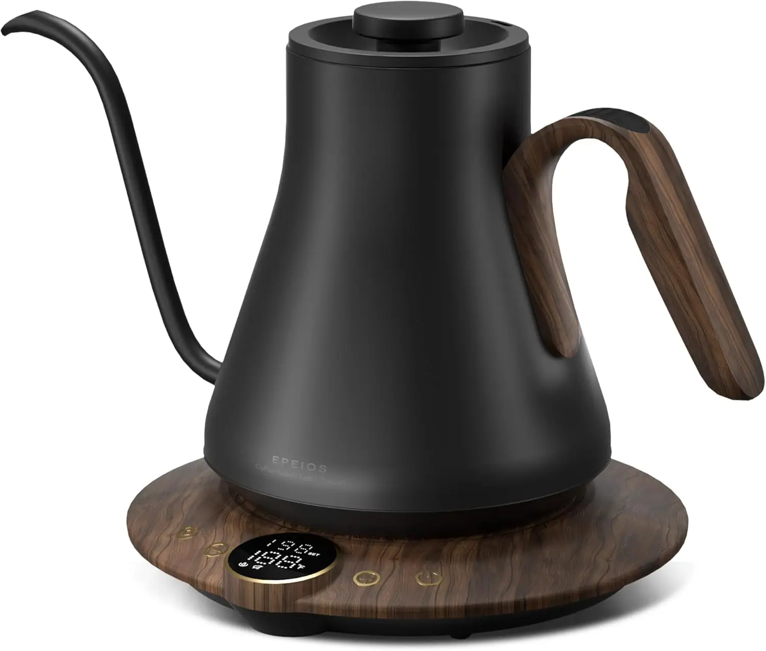 

Gooseneck Electric Kettle with ±1℉ Control, Stainless Steel, Quick Heat for Coffee and Tea, 0.9L Black