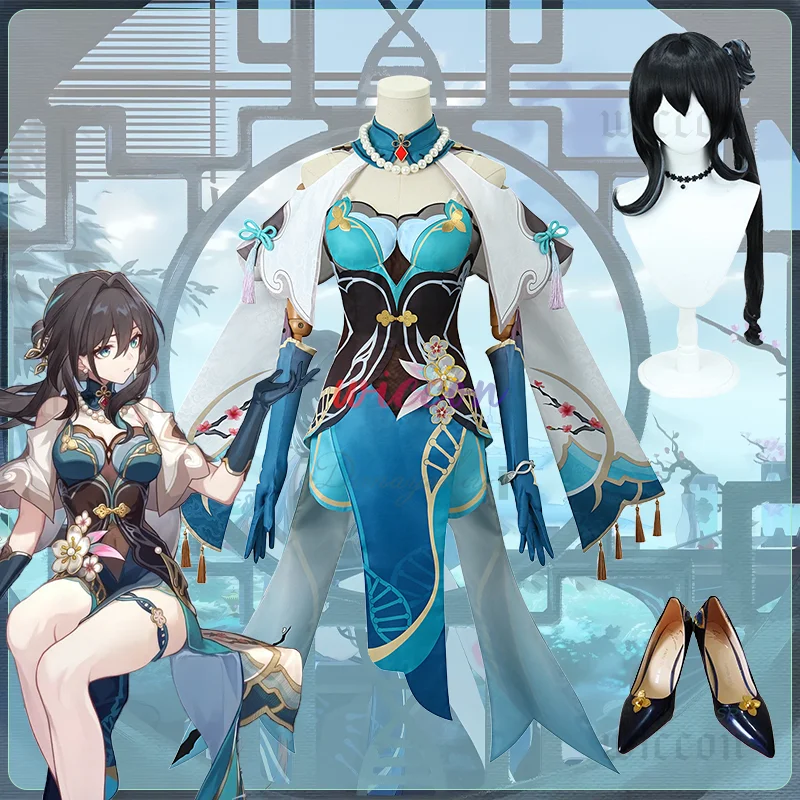 

Honkai Star Rail Ruan Mei Косплей Костюм Парик Обувь Аксессуары Женщины Comic-con Хэллоуин Карнавал Ролевая игра