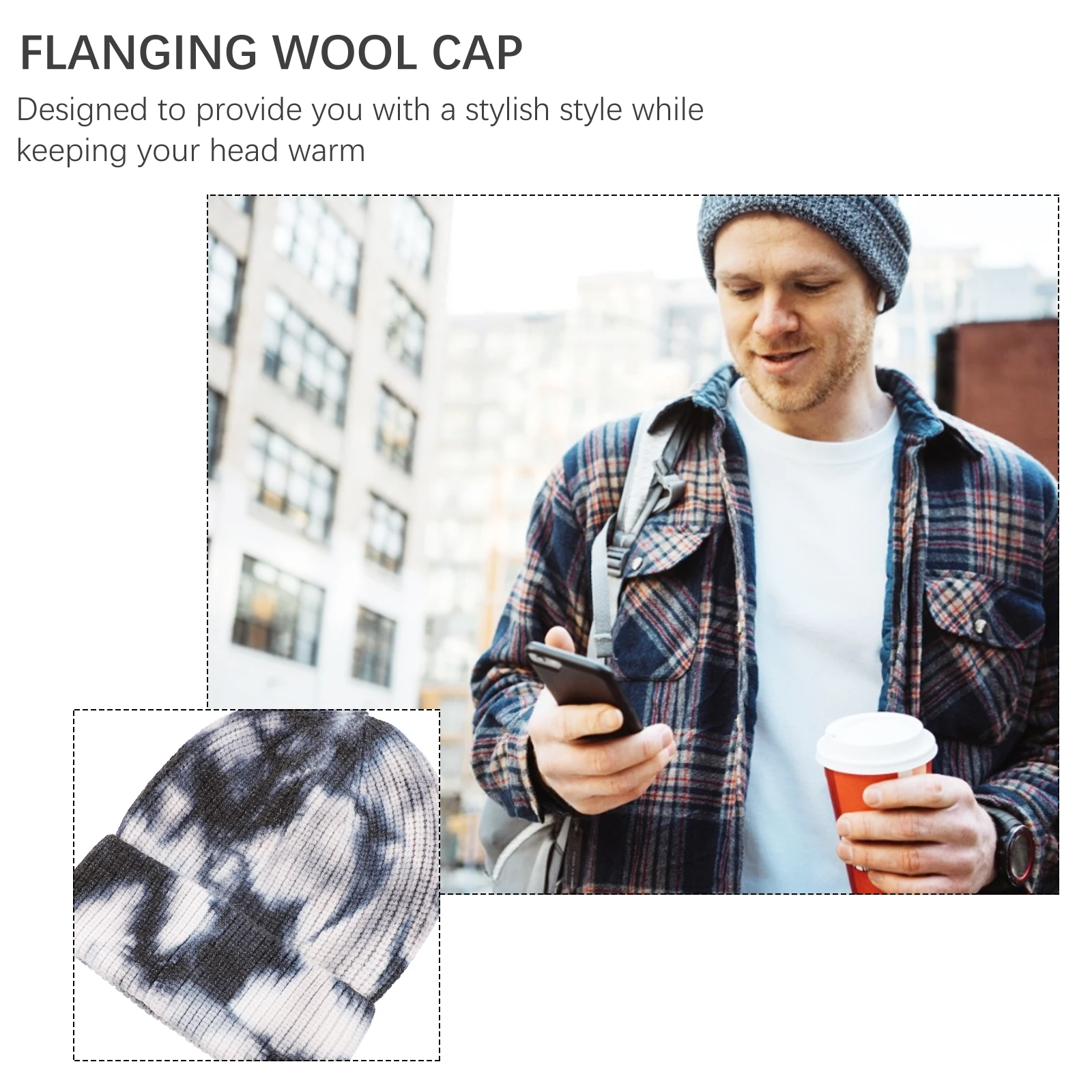 

1pc Warm Wool For Winter Fashion Knit Beanie Hat Comfortable Knit Hat Lightweight Durable Practical Clothing Accessory