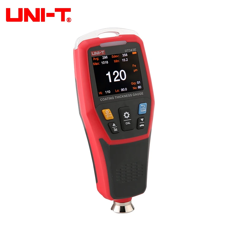 UNI-T Laagdiktemeter Ut343e Kleurenscherm Met Bluetooth Datatransmissie Voertuigverfmeter Fe/Nfe Verffilmtester