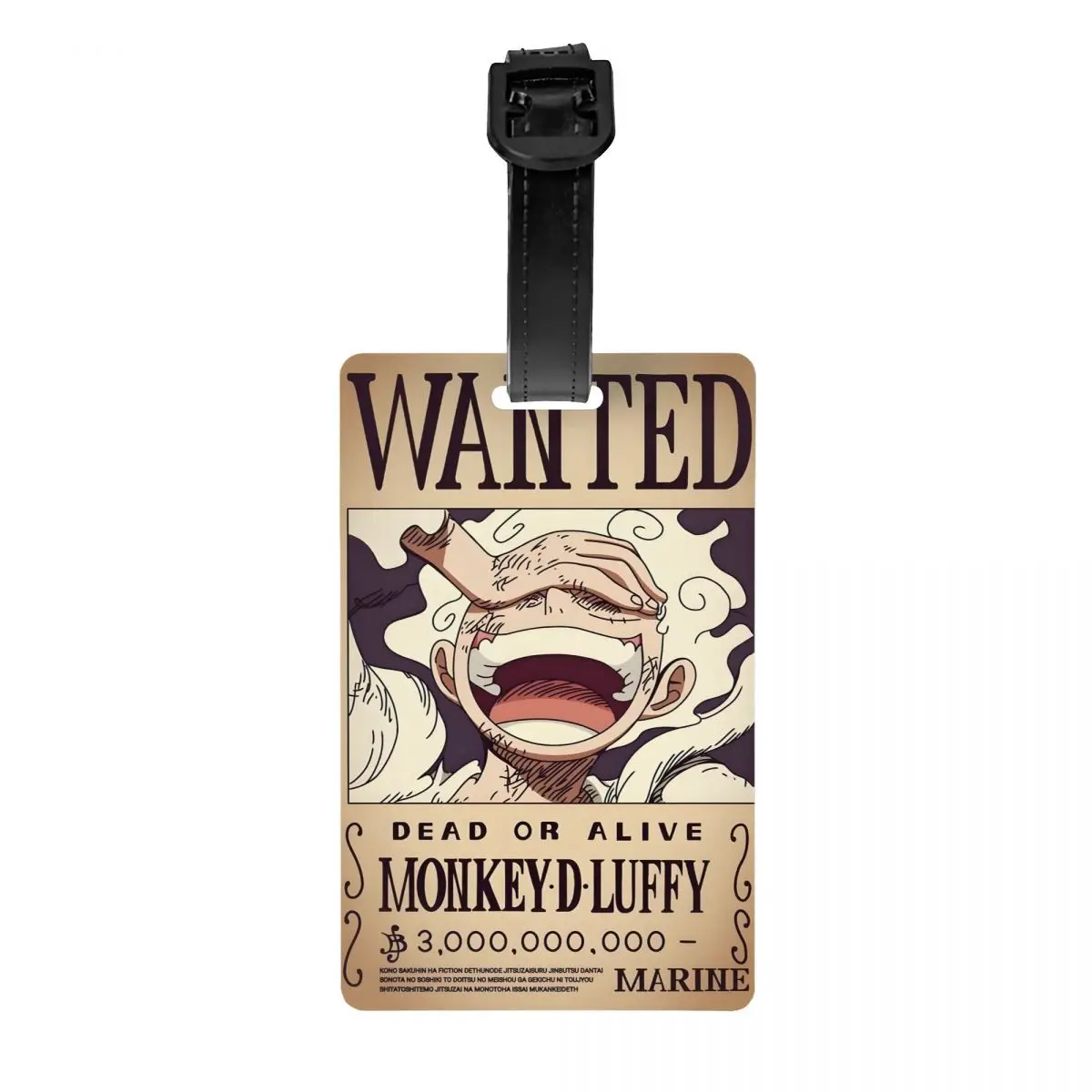 Etiqueta de equipaje personalizada de Anime One P-Pieces Luffy Comic para maletas Gear 5 cubierta de privacidad nombre tarjeta de identificación