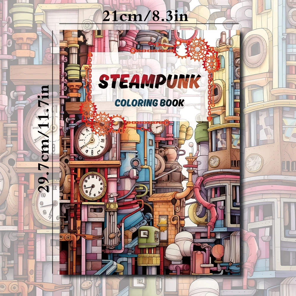 1pc,A4 Teenagers Coloring Book,Adult Coloring Book,25 Different Patterns,100gsm Thick Paper,Stress Relief,Birthday Gift