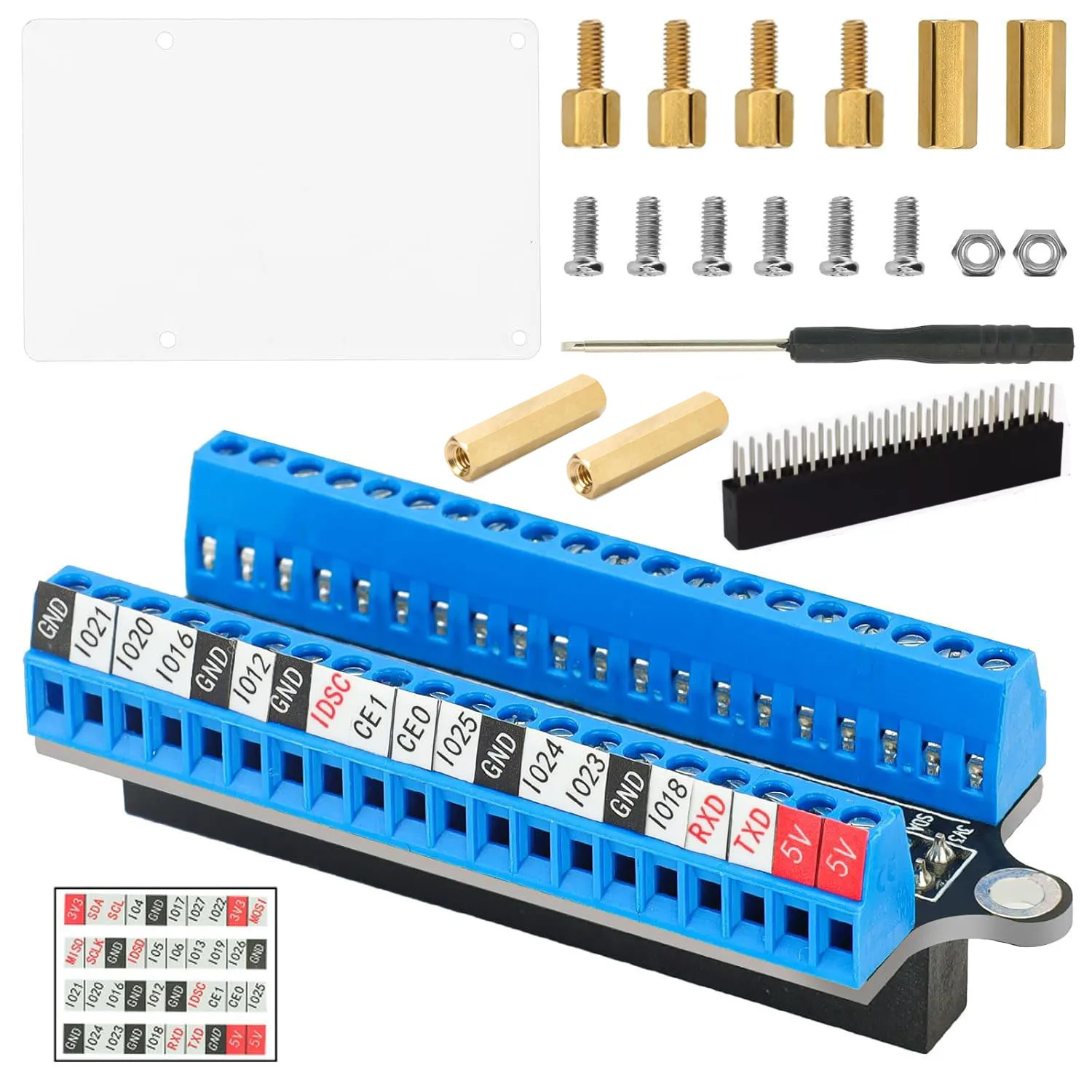 Raspberry Pi GPIO Screw Terminal Board Screwdriver Nuts Brass Pillar For Raspberry Pi 5 4B 3B+ 3B 2B 1B+ Zero Zero W