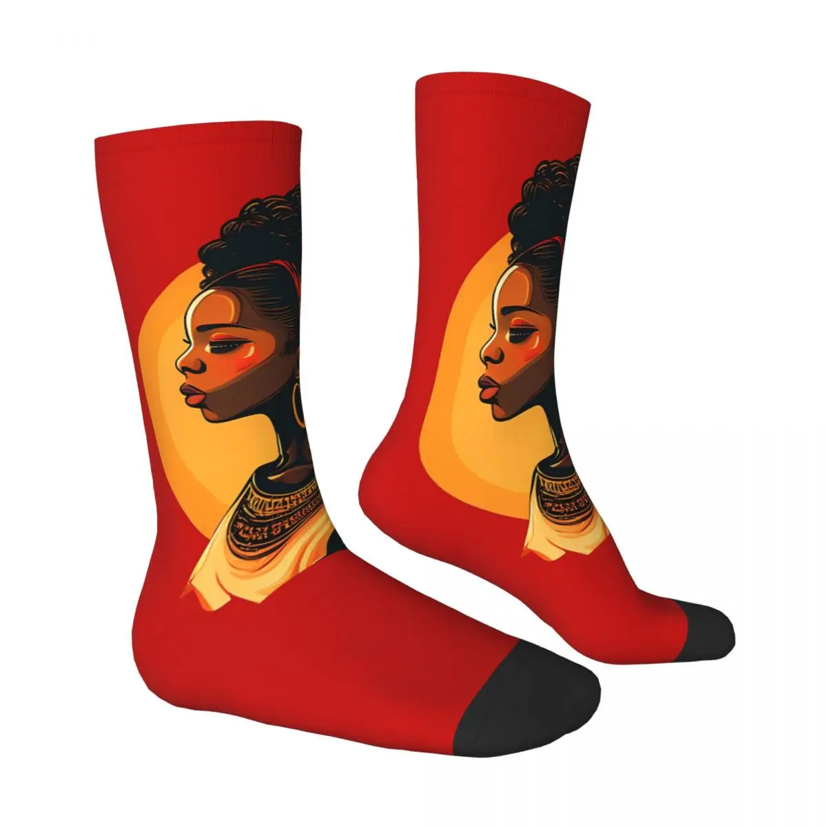 African Women Sock Printed Man Polyester