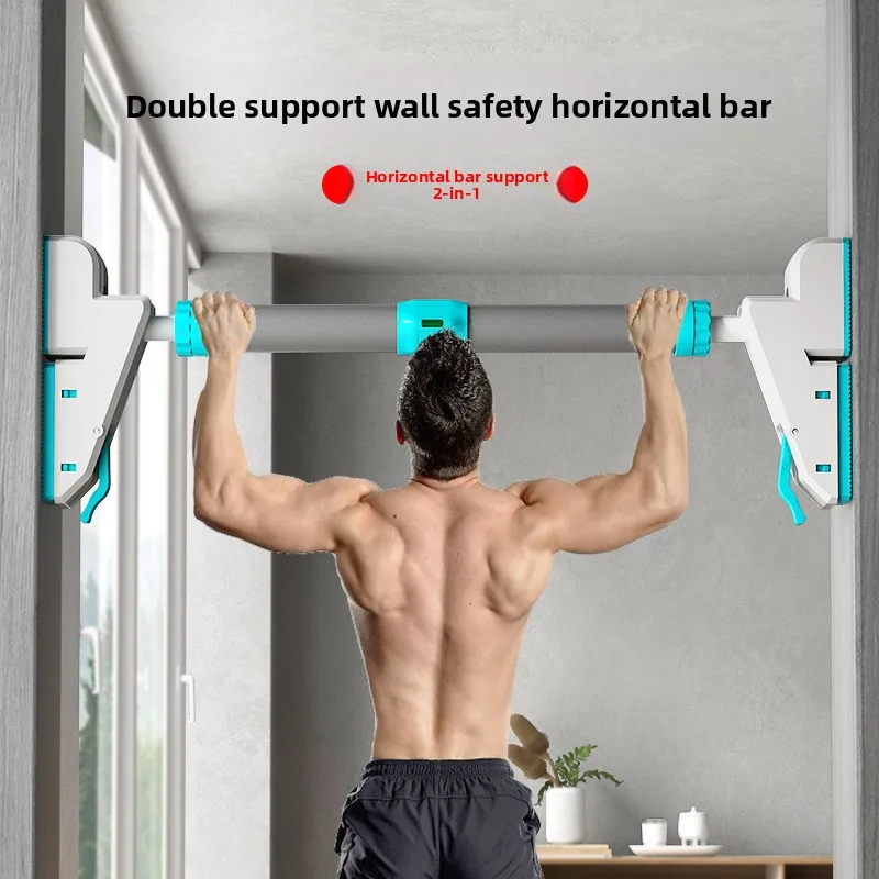 إطار باب بدون حفر، قضيب سحب لأعلى، مثبت على الحائط في الأماكن المغلقة في صالة الألعاب الرياضية المنزلية