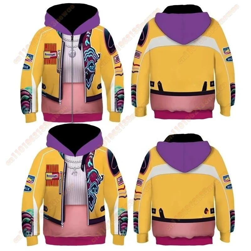 

Kids Rumi Jacket Demon Hunter of KPop Cosplay Costume Children Child Girls Hoodies Disguise Roleplay Fantasia Clothing Halloween