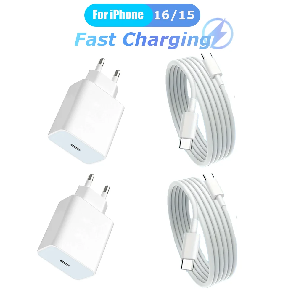 Fast Charging Charger For iPhone 16 Series USB C Port Charger With 3.3/6.6FT Type C Fast Charging Cable For iPhone 15 Pro Max