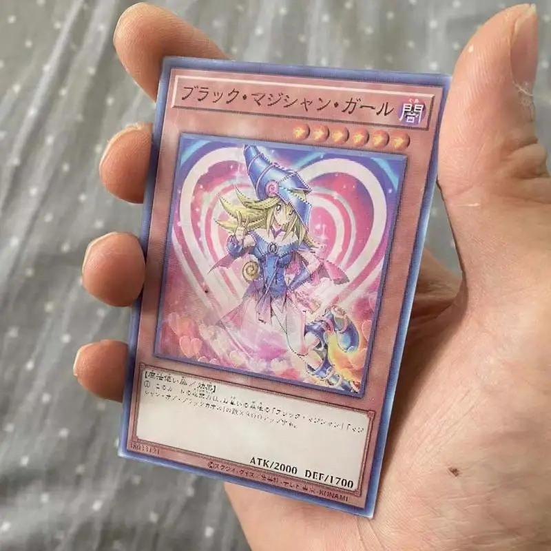 5.9X8.6Cm Yu-Gi-Oh! Japanese OCGTCG Diy Self Made Dark Magician Girl Transformation Card Game Anime Collection Cards Gift Toys