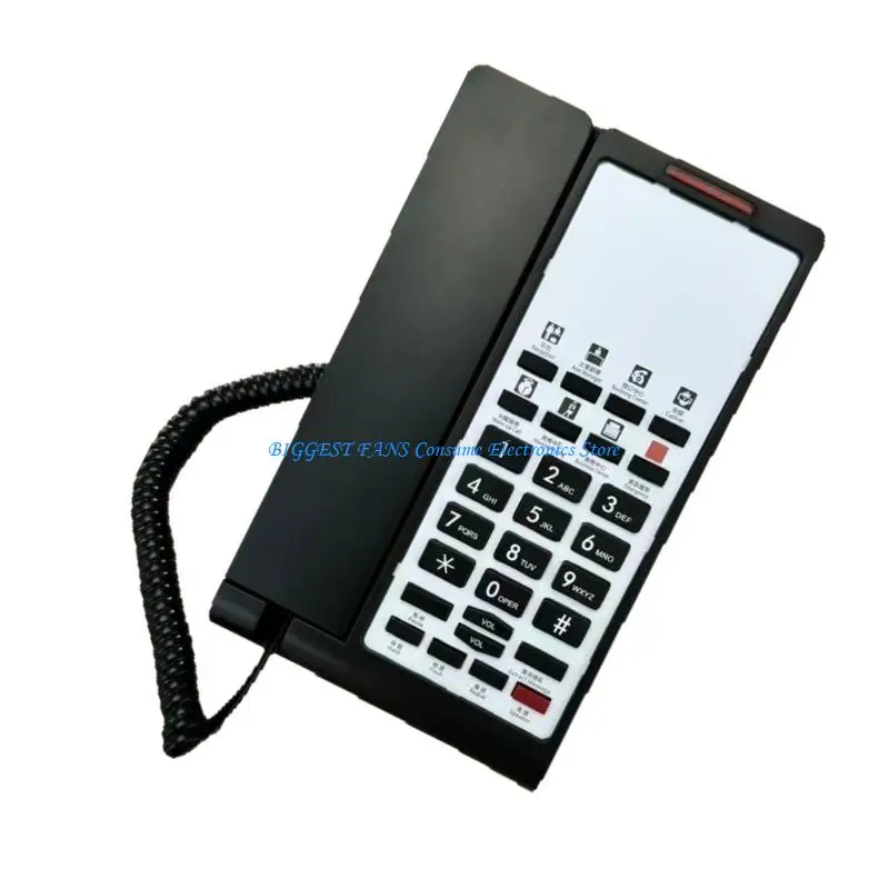 Landline Telephone Corded Desktop Large Button Phone for Seniors Wall Mountable