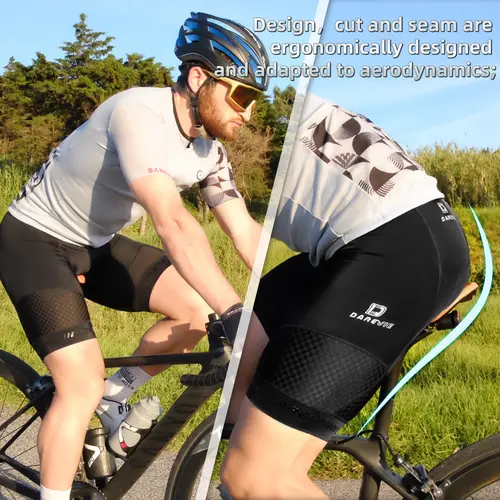 Imagen 2 del producto DAREVIE pantalones cortos de ciclismo con almohadilla de Gel 3D, pantalones cortos de ciclismo para hombre, transpirables, para montaña, 6 horas de paseo, MTB, carretera, pantalones cortos de ciclismo para descenso para mujer