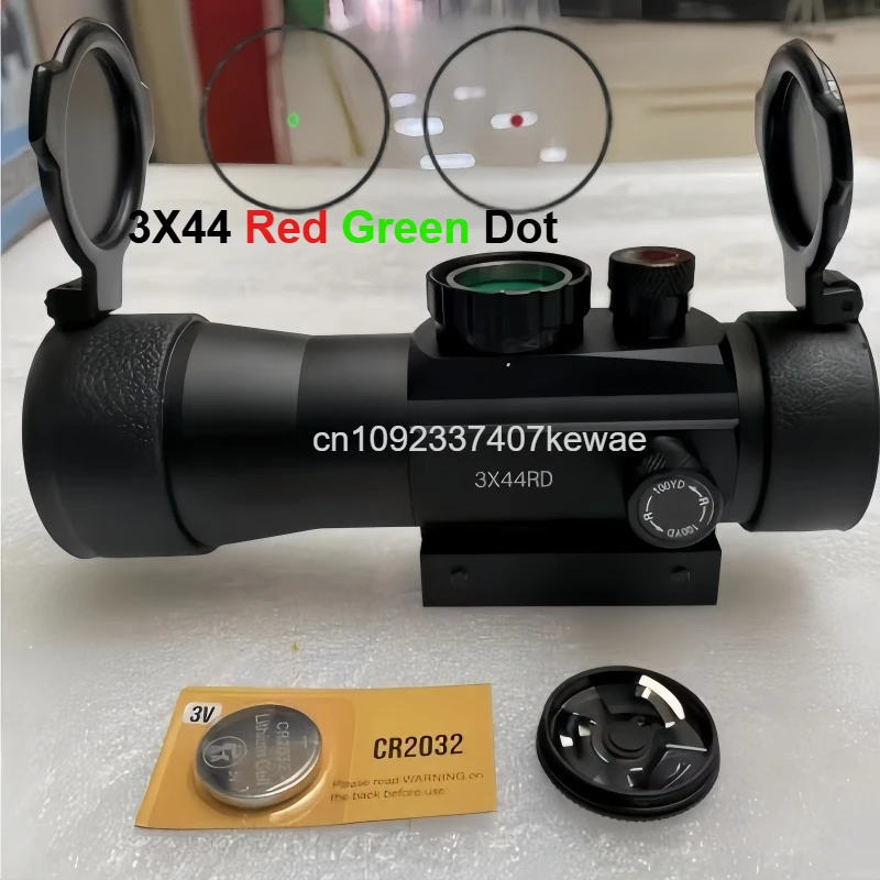 

3X44 Red Dot Sight Hunting Opticsl Riflescope Compact Reflex Collimator 1X40 Airsoft Sight Tactical Accessory Fit 11/20mm Rail