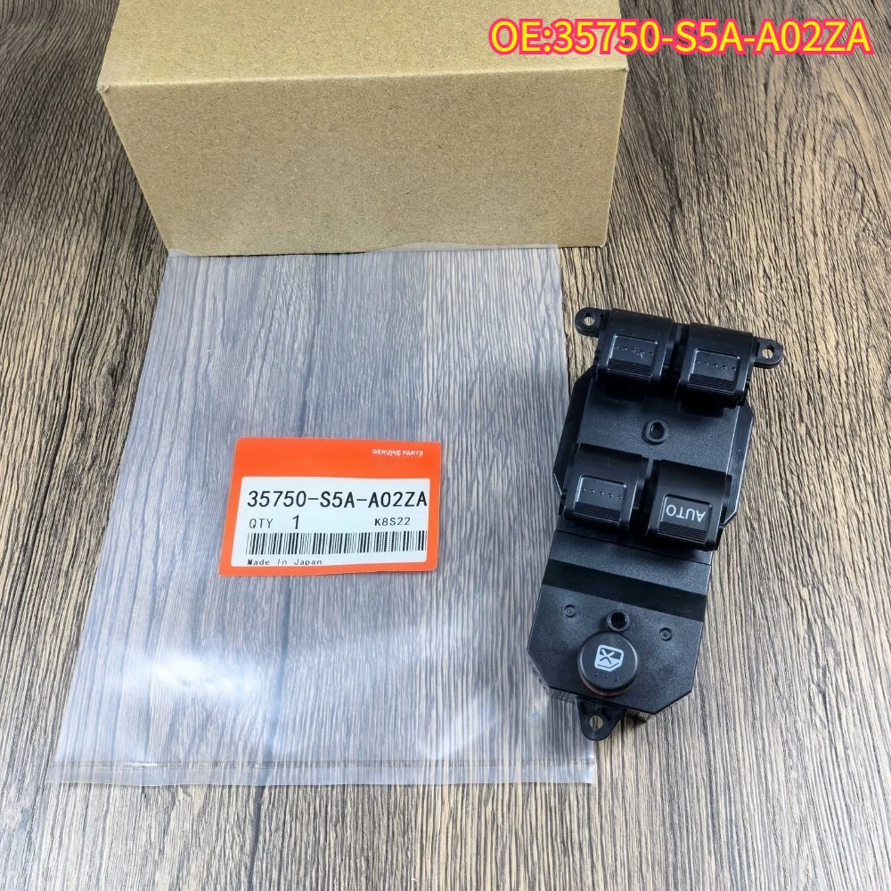 

High quality New For 35750-S5A-A02ZA Front Left Side Master Power Window Switch For Honda Civic 2001-2005 CRV 2001-2006