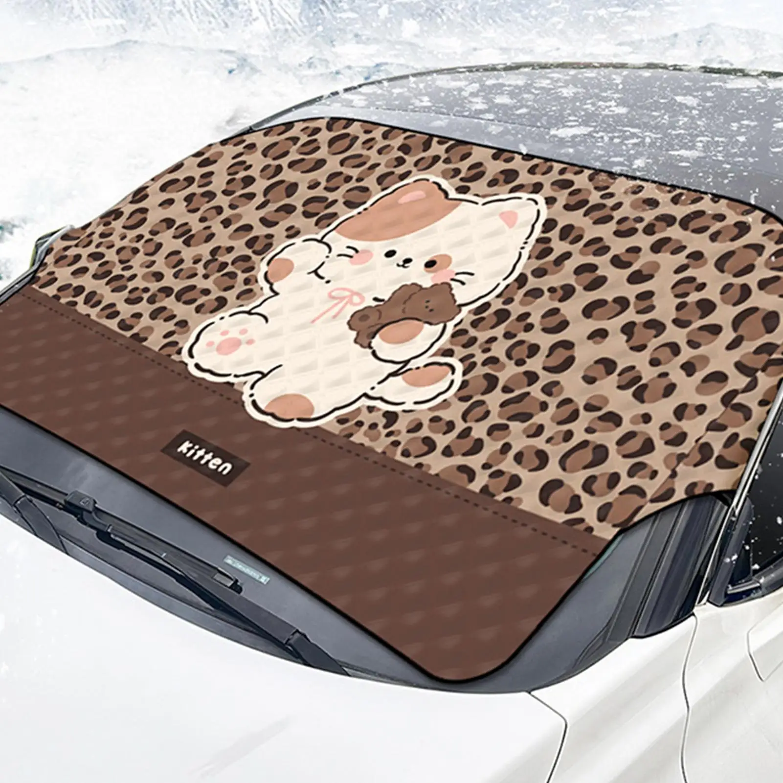 

Windshield Snow Cover Heavy Duty Waterproof Auto Sunshade Frost Protector Snow And Ice Windshield Cover for SUV Car