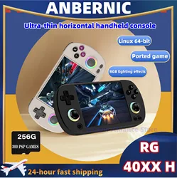 ANBERNIC RG40XX H Retro Handheld Game Console Video Game Consoles RG 40XX H 3200mAh 4.0 Inch IPS Screen Joystick RGB Lighting