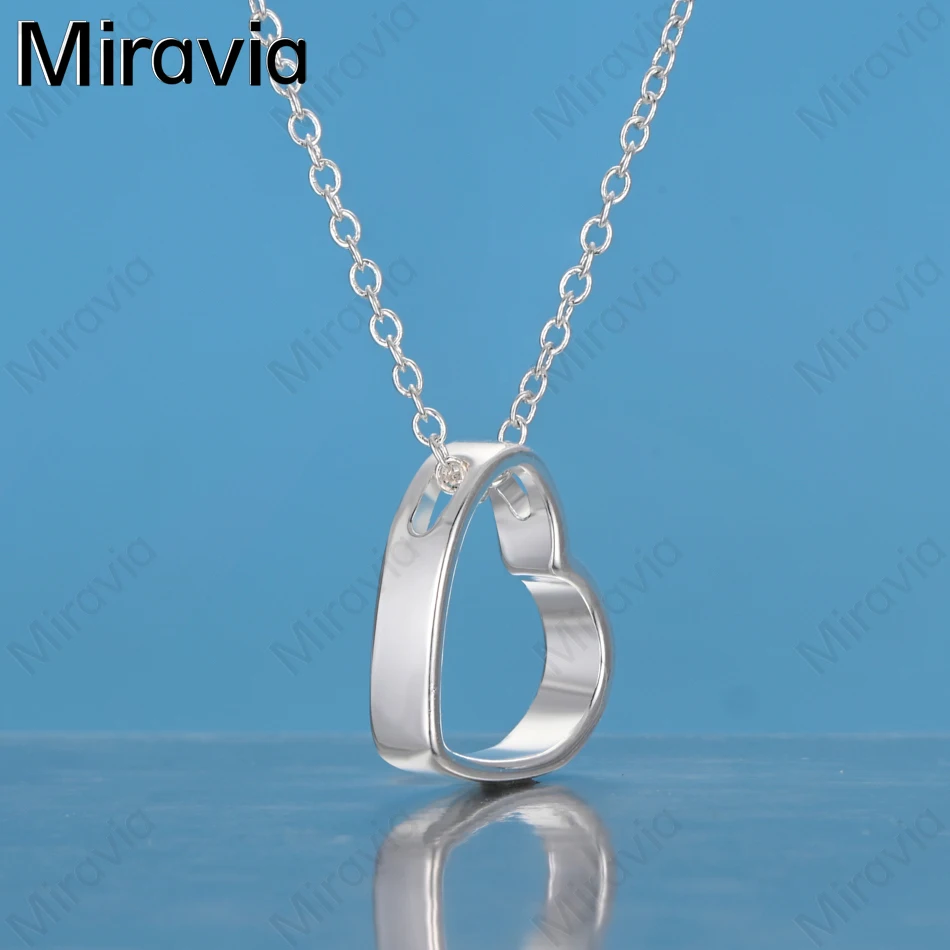 

Miravia 925 Sterling Silver Hollow Love Ring Pendant Necklace Women'S Exquisite Cute Wedding Party Jewelry