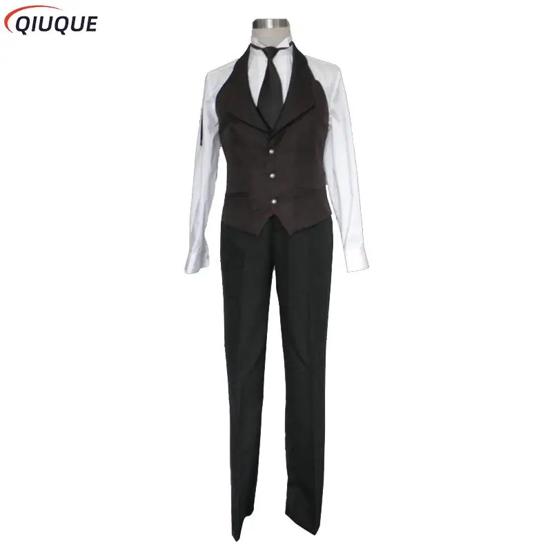 Đen Butler Cosplay Anime Nhật Bản Kuroshitsuji Sebastian Michaelis Trang Phục Hóa Trang Unisex Đồng Phục 8 Miếng Với Miếng Dán Hình Xăm