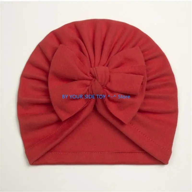 

Baby Girl Hat Solid Infant Beanie Cap for 0-2 Years Newborns Bowknot Decor Bonnet Adjustable Sun Protections Hat U6XE