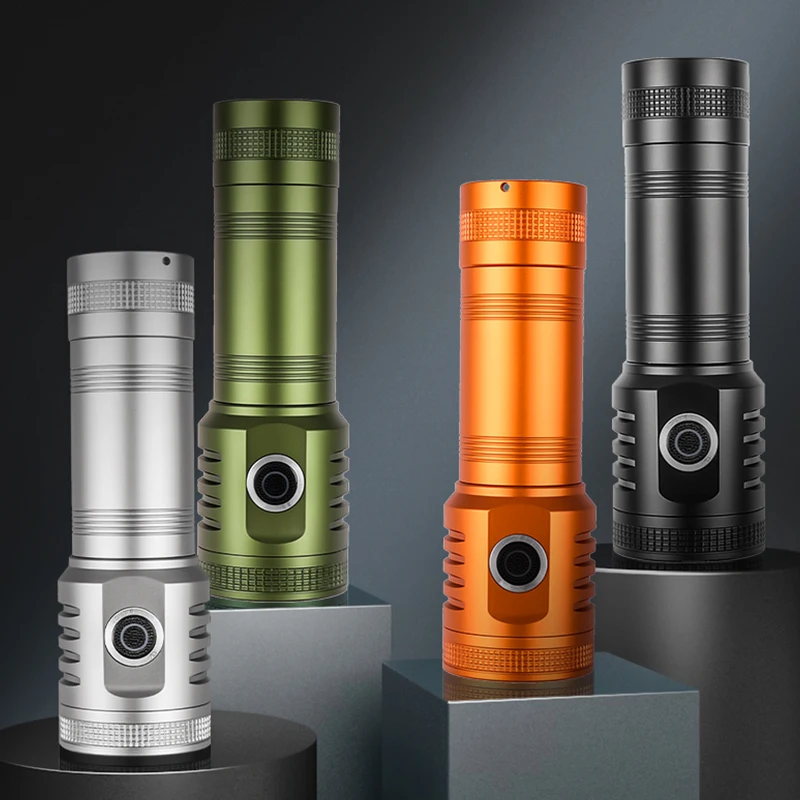 Strong Light Flashligh 500W Long Range 2000 Meters trong Light Lamp Outdoor Portable Lantern Waterproof Lamp Work Light