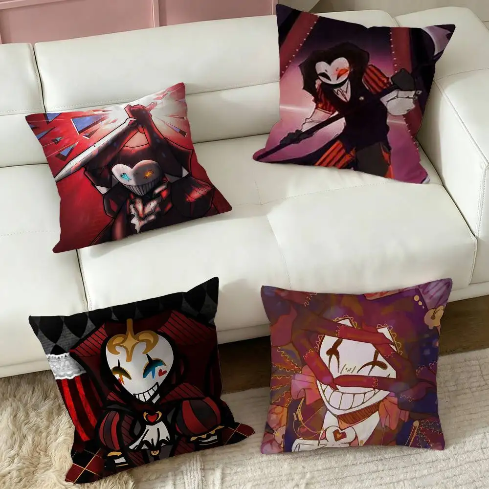 Clownpierce Danger Clown  Pillow Case Square Double-Sided Sofa Cushion Cover Bedroom Bedside Pillow