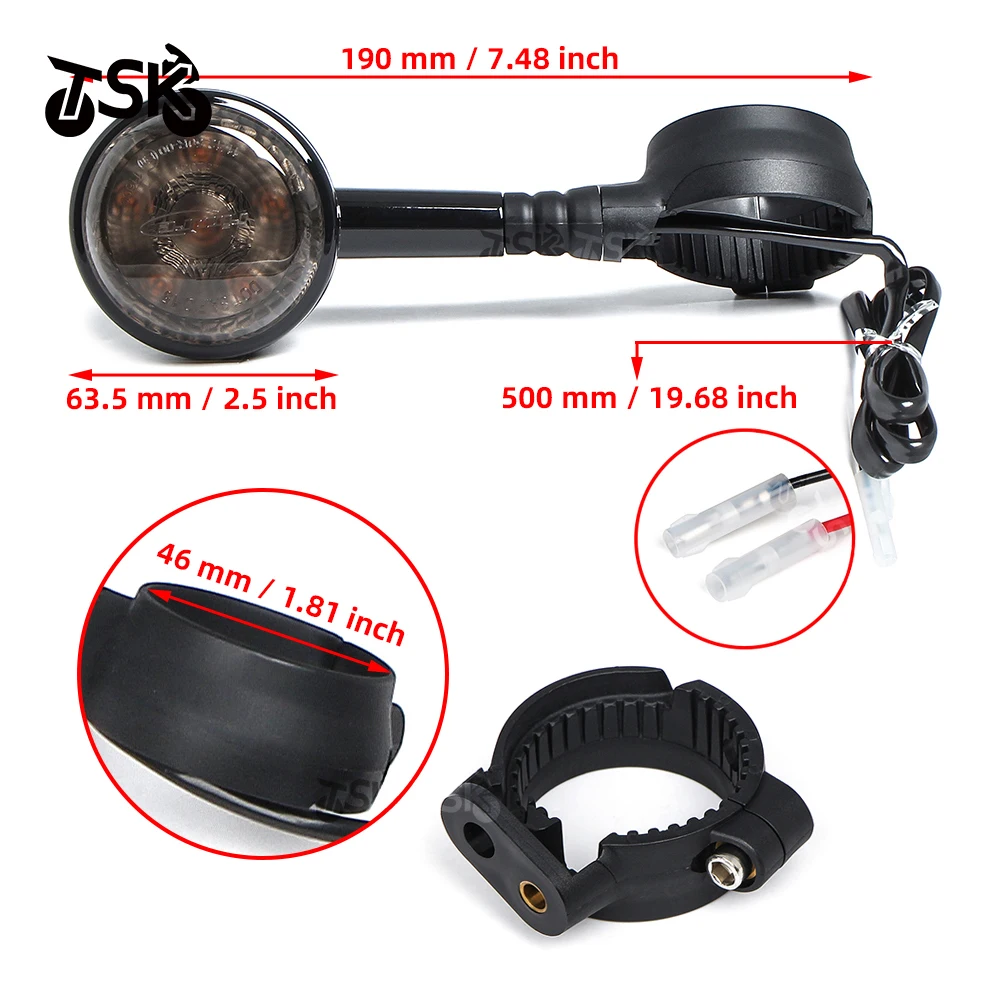 LED Turn Signal Light Fit For Triumph Bonneville Bobber 2023 2022 Indicator 2 Wires Blinker Cornering Lamp Motorcycle Accessorie