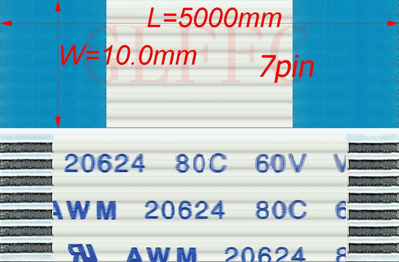 フレキシブルフラットケーブル14pin,1.25ピッチ,280〜6500mm,bタイプ,ffc,awm,20624 rohs,ttl,DVDコンピューター用