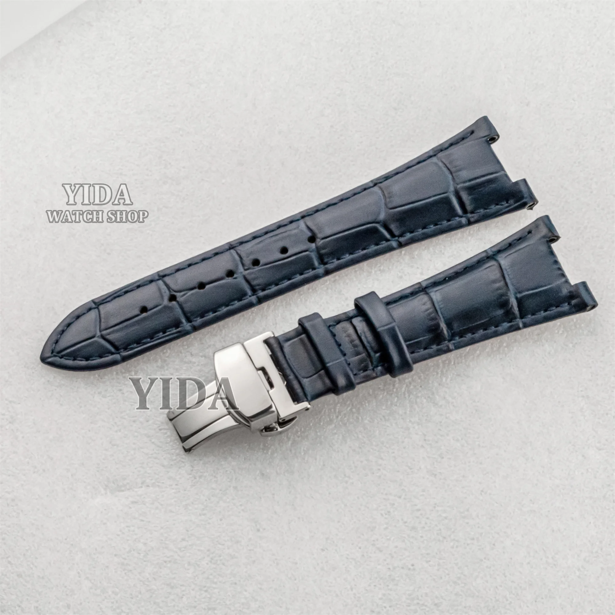 노틸러스 시계 밴드 25MM 정품 가죽 시계 스트랩 316L 스테인레스 스틸 버클 모드 손목 밴드 수리 도구 액세서리