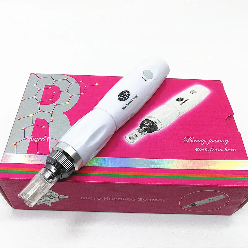 Bayonet Port Rechargeable Electric Derma Stamp Pen Micro Needling Therapy With 2pcs 12Pin for Skin Care