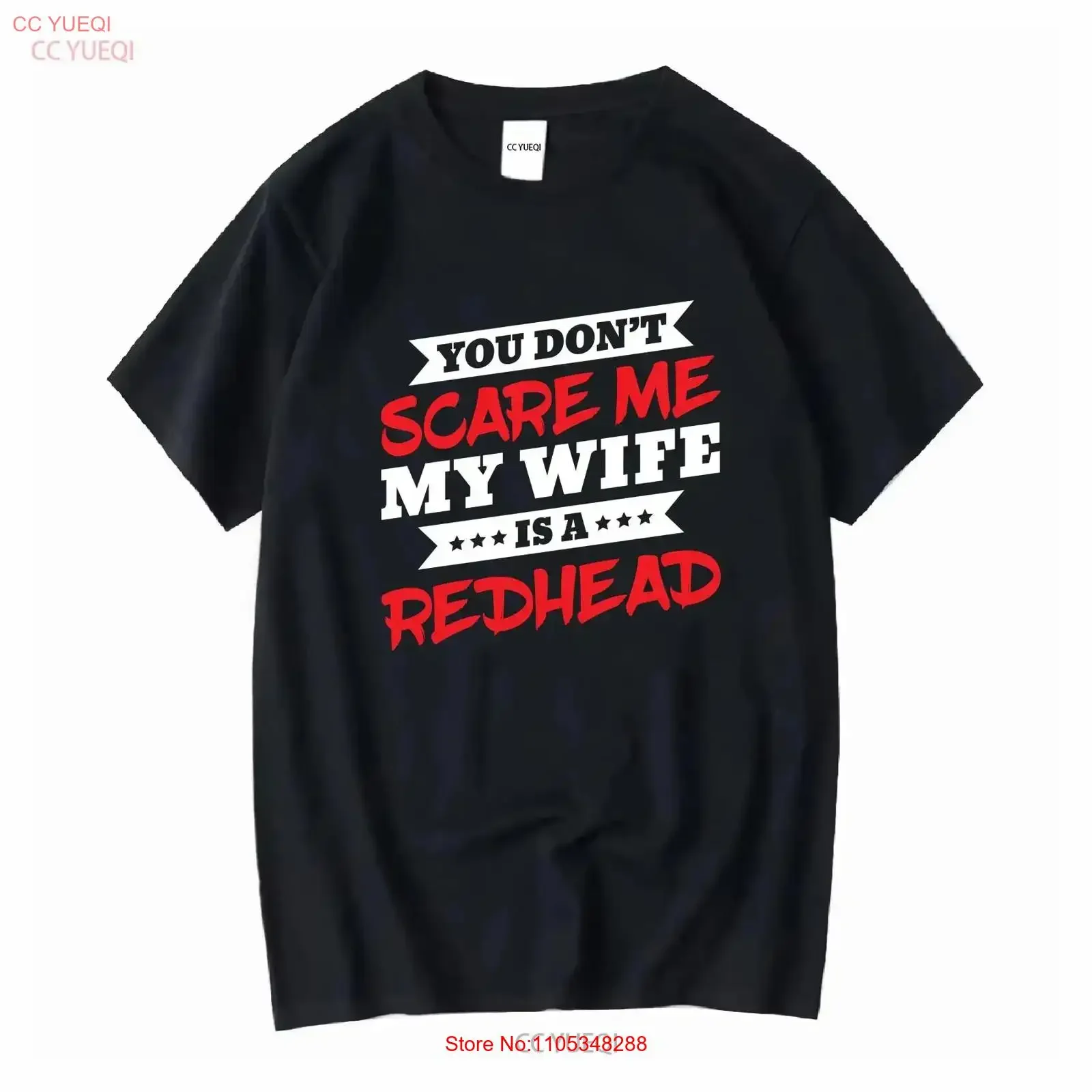 You Don't Scare Me My Wife Is A Redhead T Shirt Funny Husband vintage Washed Stretched Slightly Top For Everyday Wear Soft